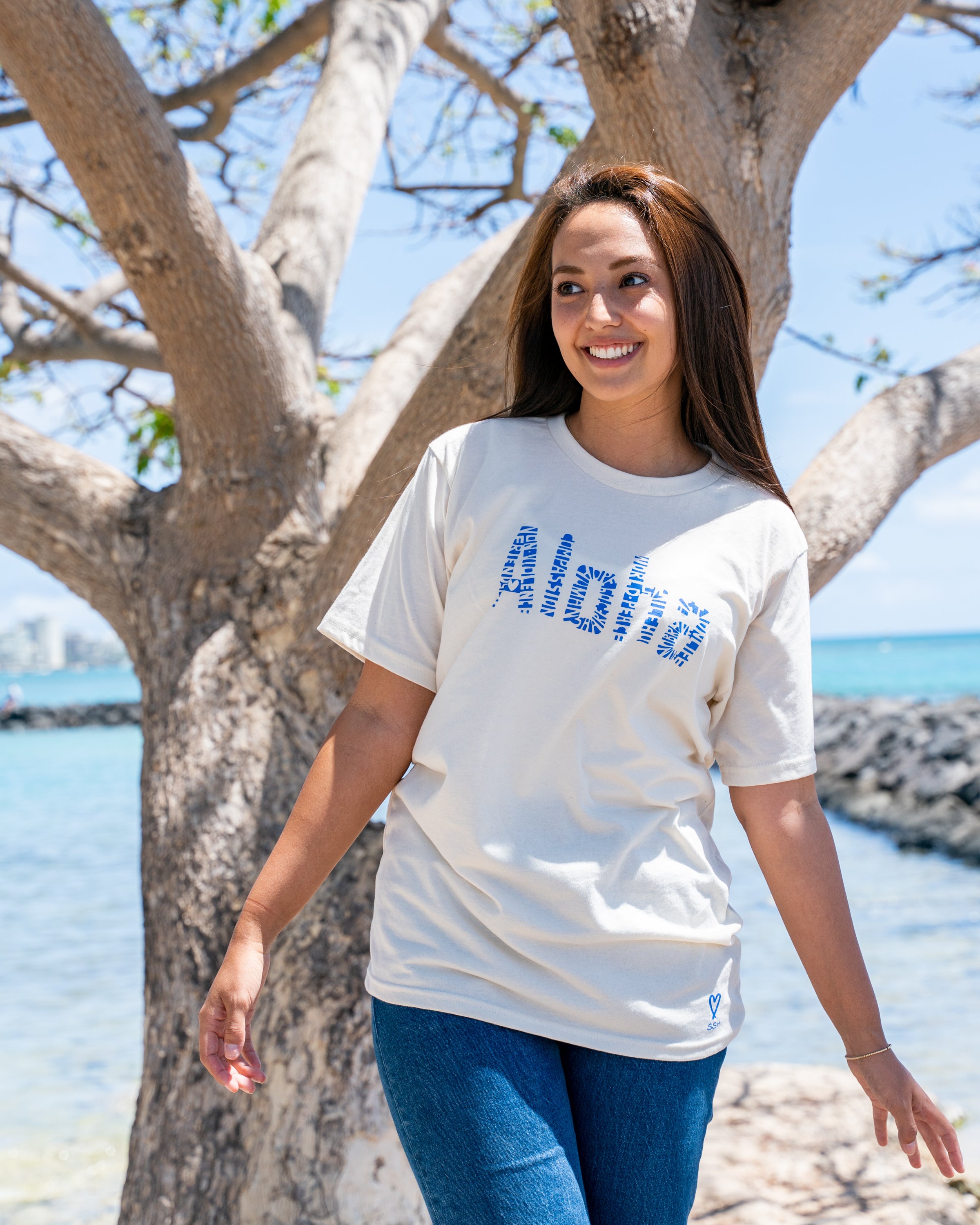 Aloha Equality Tシャツ Black/White/Natural