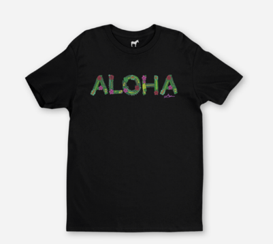 Aloha Flower Words オリジナルアートTシャツ