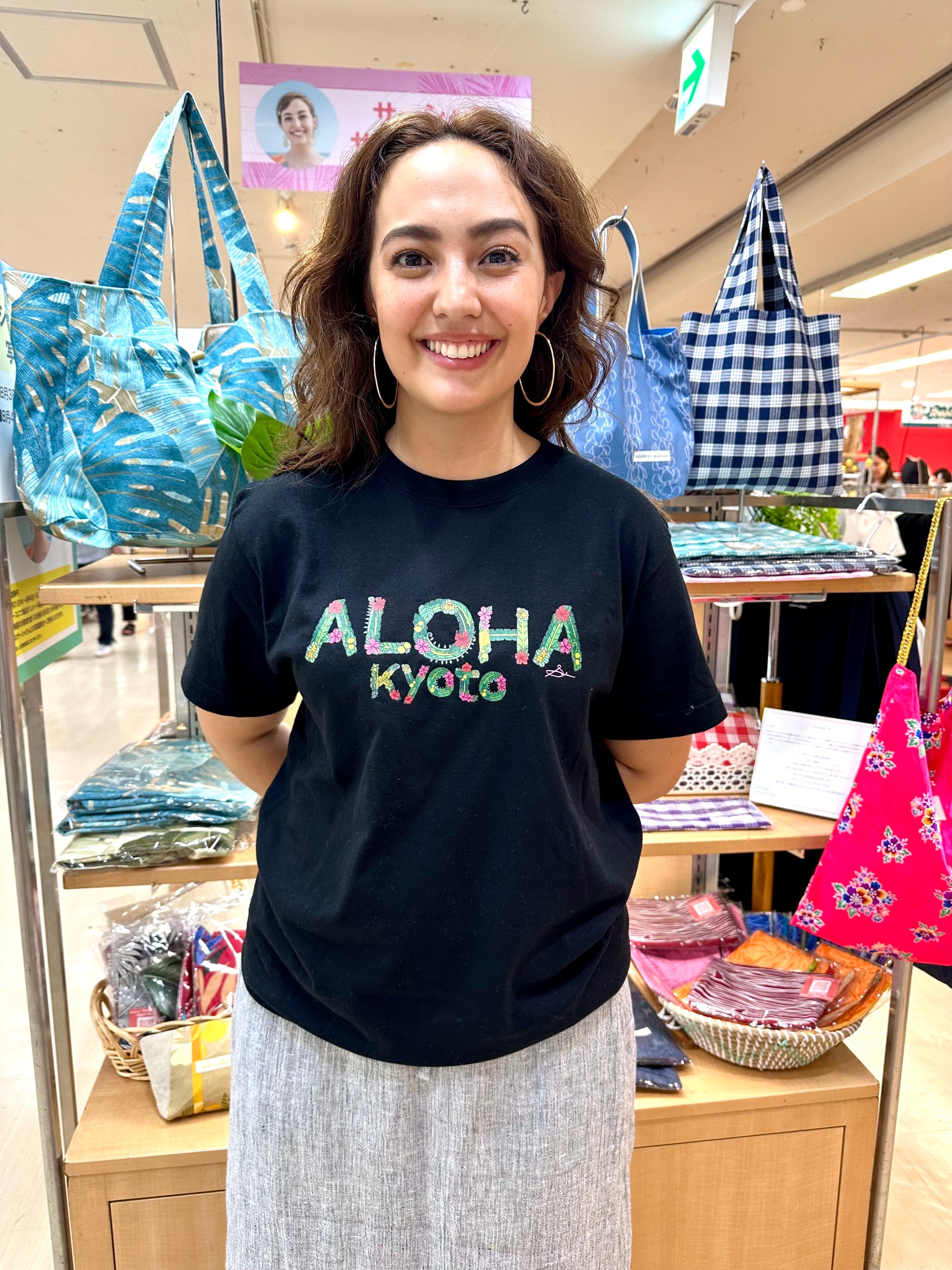 Aloha フラワー文字 Tシャツ Limited Edition Osaka/Kyoto/Yokohama