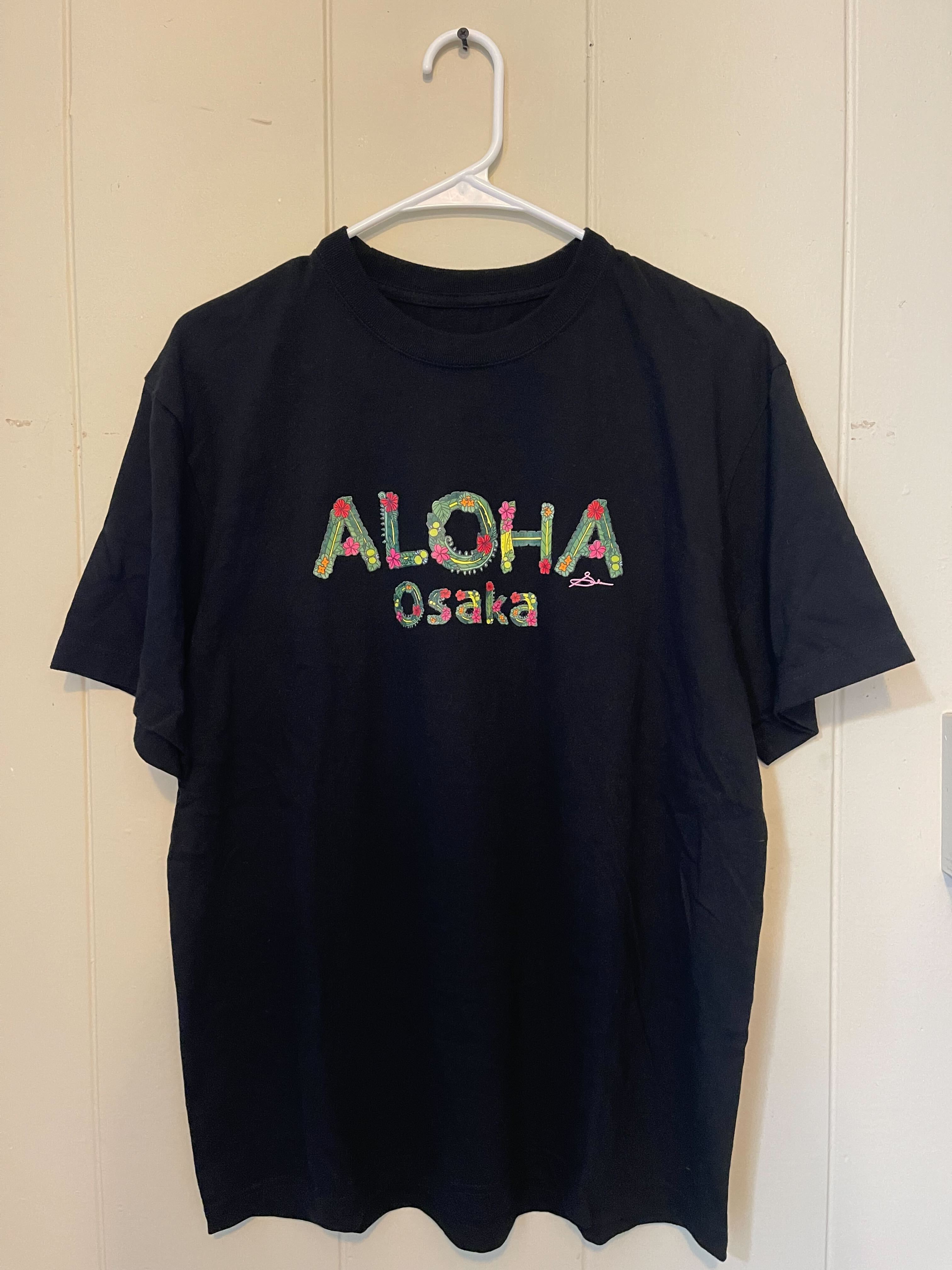 Aloha フラワー文字 Tシャツ Limited Edition Osaka/Kyoto/Yokohama