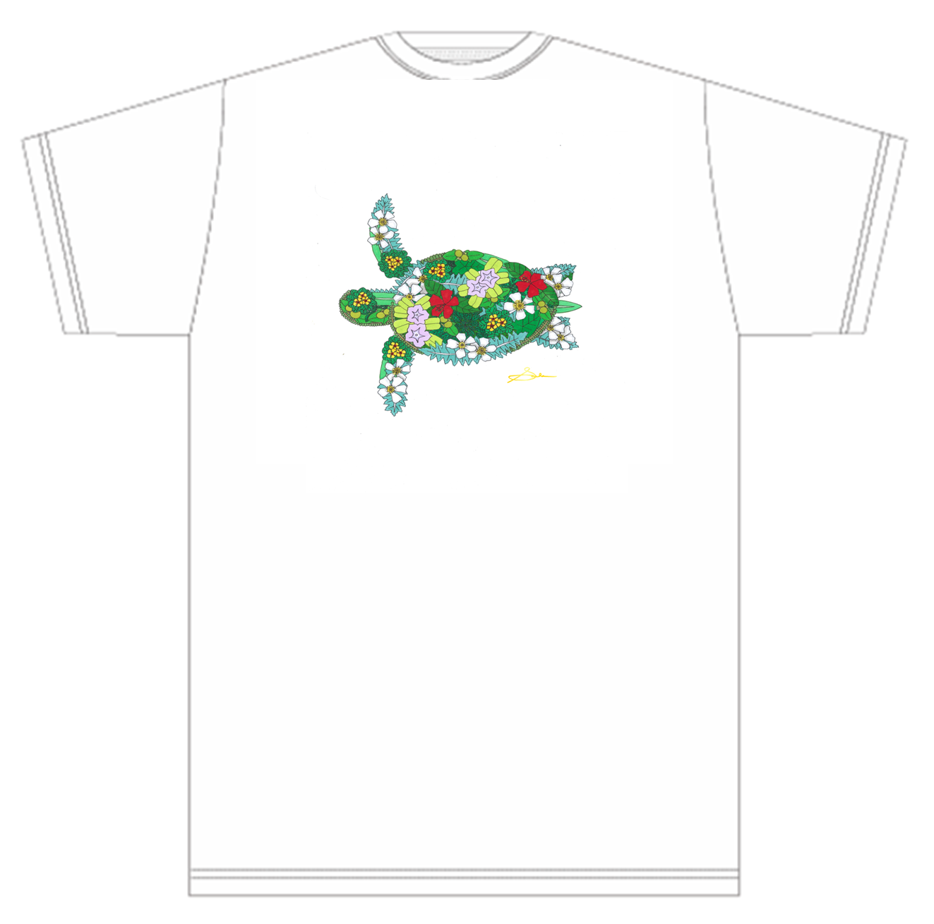 オリジナルアートTシャツ Whale/Turtle
