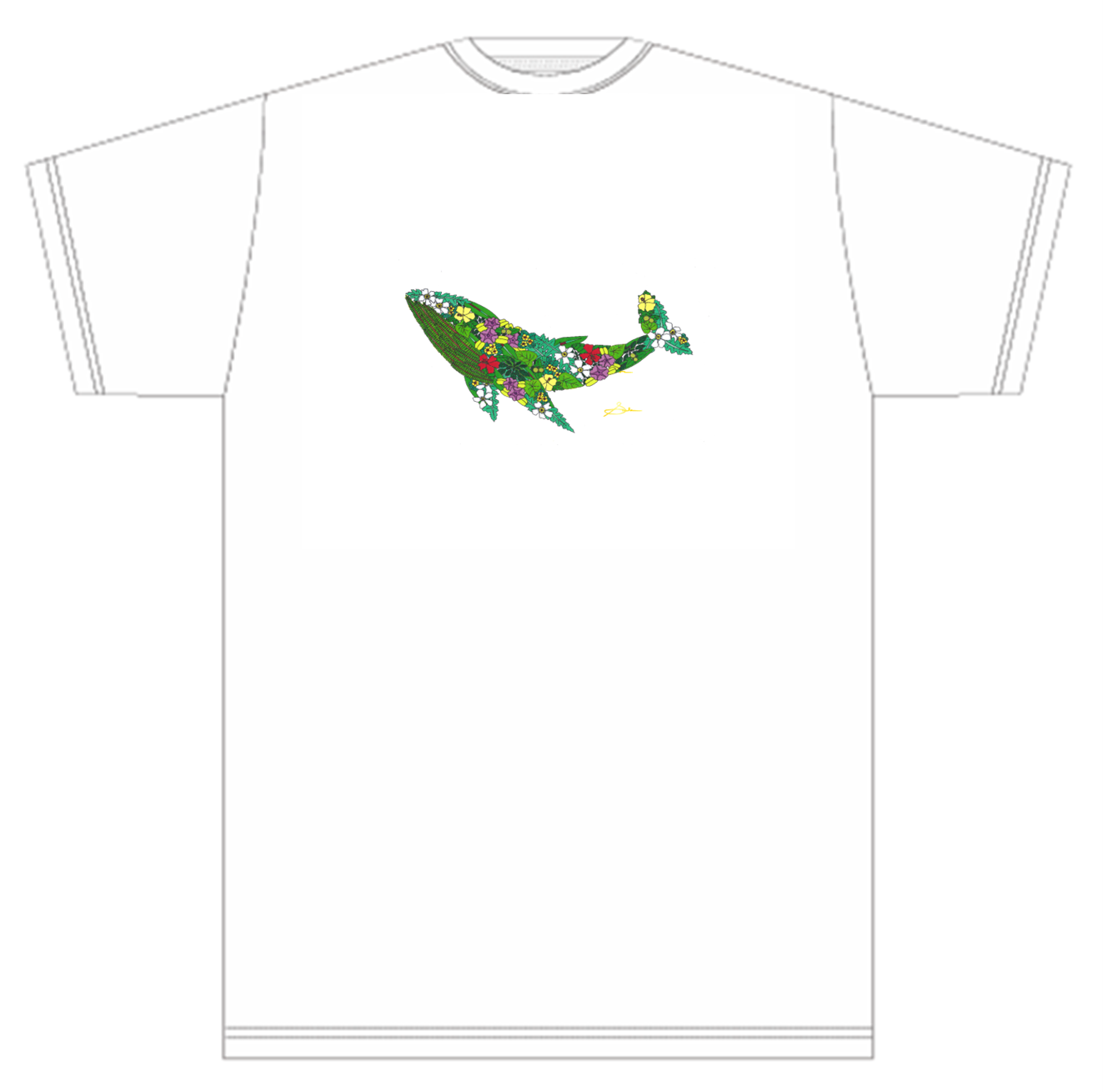 オリジナルアートTシャツ Whale/Turtle